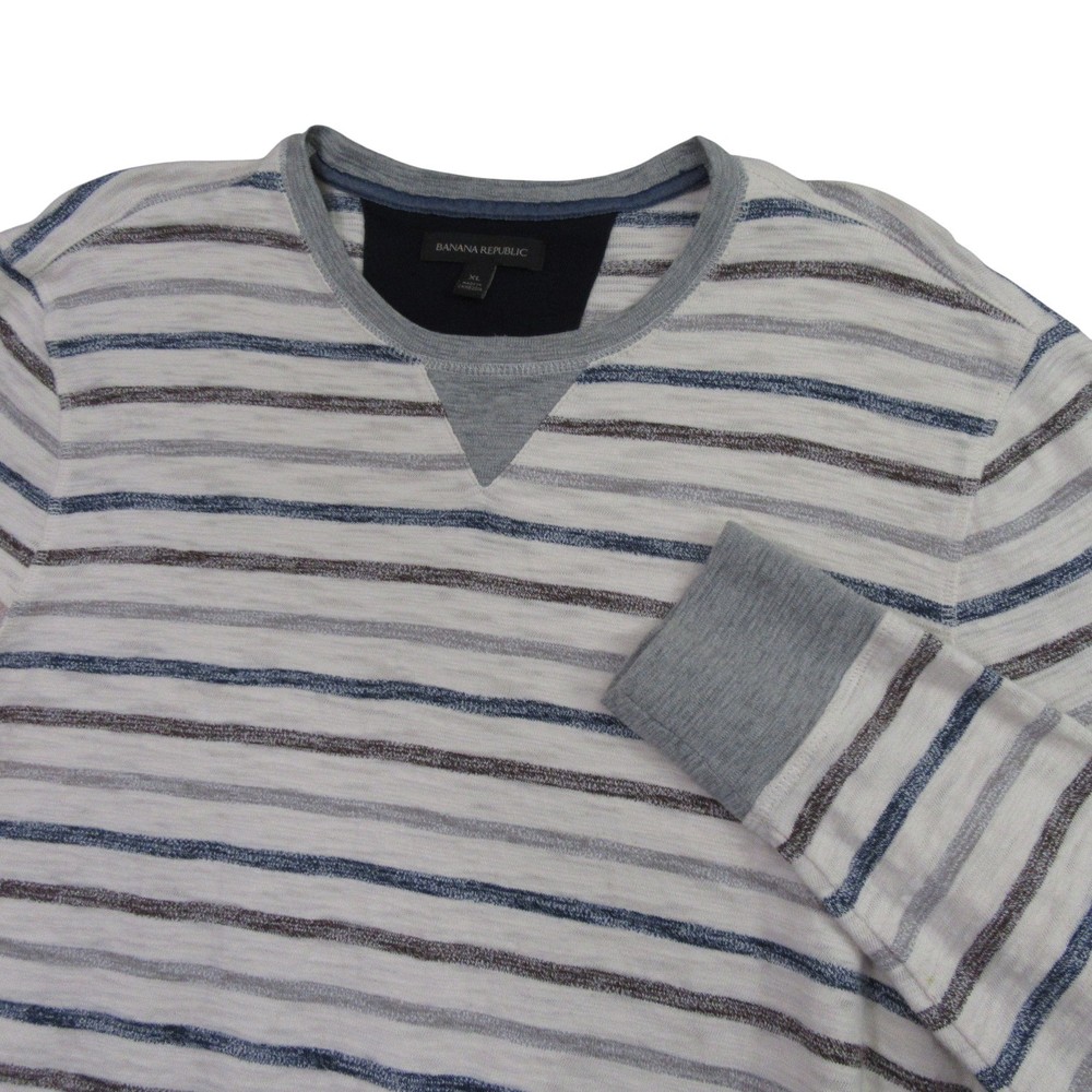 Banana Republic Mens Long Sleeve Sweater XL Multicolor Striped
